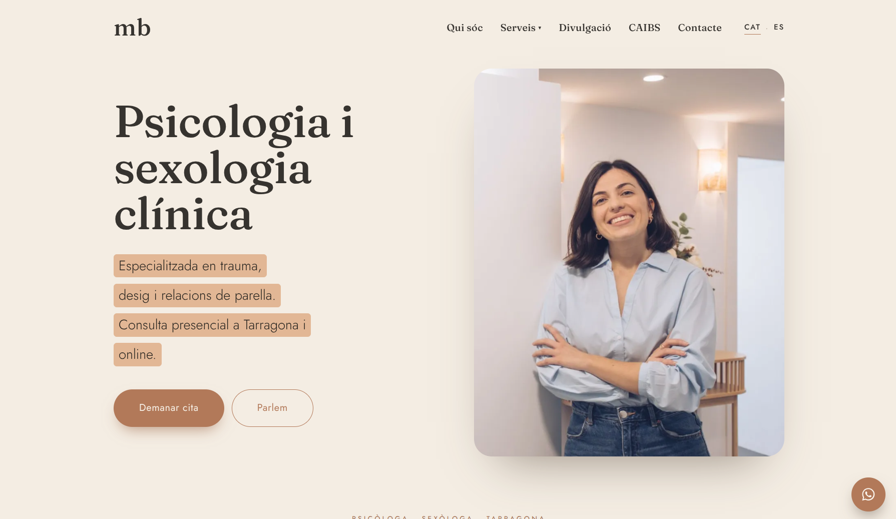 Web de marca personal para una psicóloga y sexóloga clínica